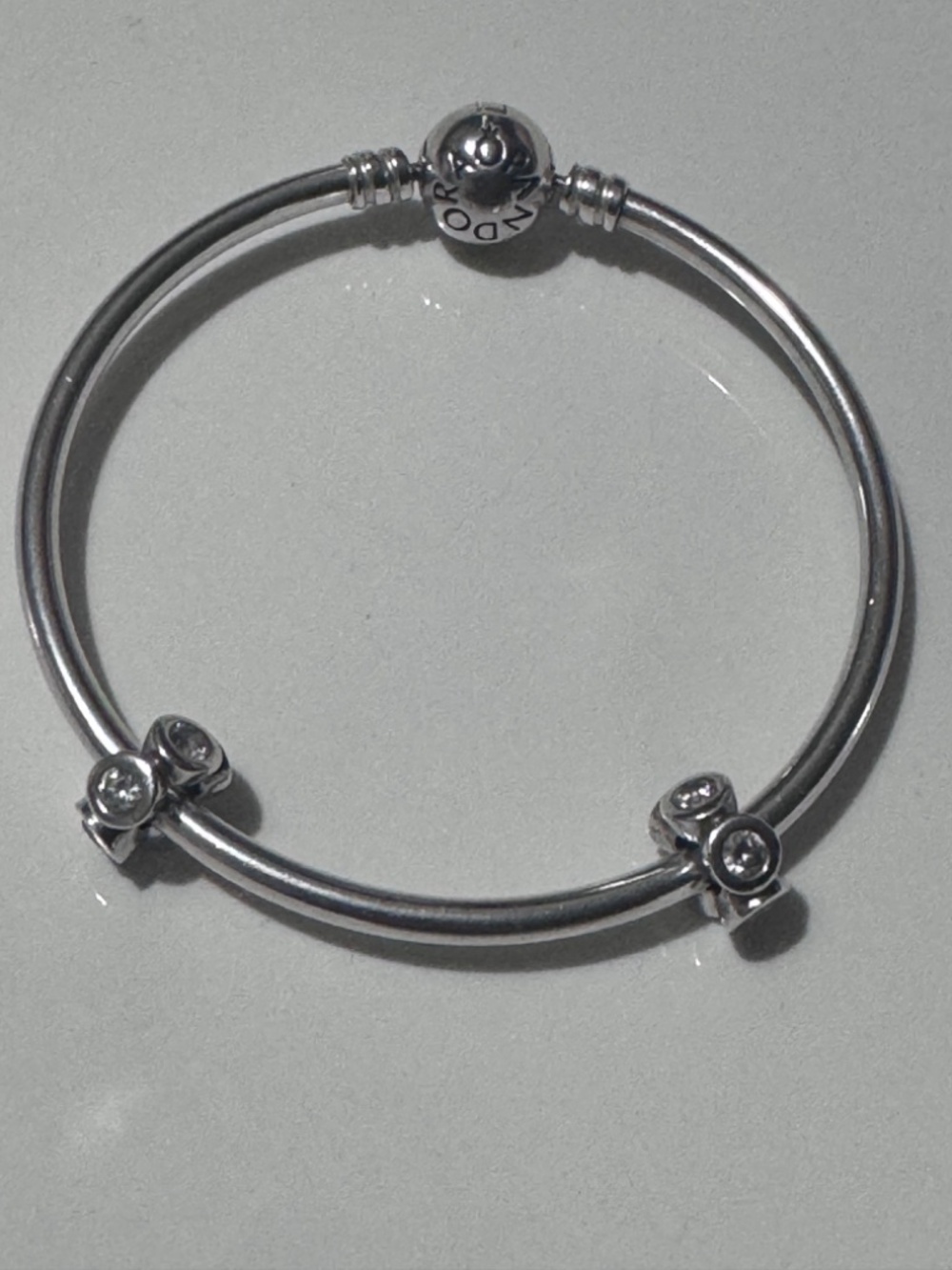 Pandora Retired Lights Clear CZ Spacer Charms 790226CZ • Matching Pair LIKE NEW